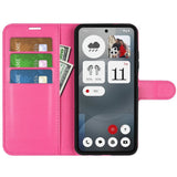 EIDERWOOD - Nothing Phone (3a) - Kunstlæder Flip Cover m. Kortholder & Ståfunktion - Pink