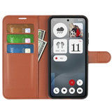 EIDERWOOD - Nothing Phone (3a) - Kunstlæder Flip Cover m. Kortholder & Ståfunktion - Brun