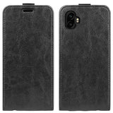 EIDERWOOD Samsung Galaxy Xcover 7 Pro Vertikalt Kunstlæder Flip Cover m. Kortholder - Sort
