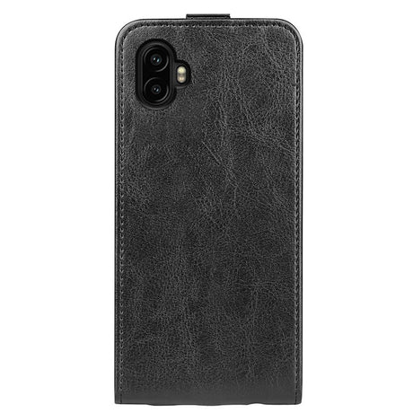 EIDERWOOD Samsung Galaxy Xcover 7 Pro Vertikalt Kunstlæder Flip Cover m. Kortholder - Sort