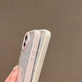 EIDERWOOD iPhone 16 Hybrid Mobil Cover m. Sløjfer og Rhinsten - Gennemsigtig / Lyserød