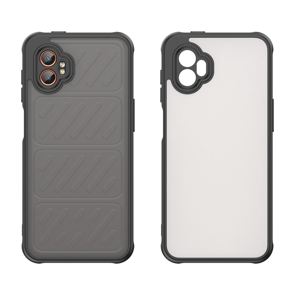 EIDERWOOD Samsung Galaxy Xcover 7 Pro Hybrid Plastik Mobil Cover m. Mat Bagside - Gennemsigtig / Sort