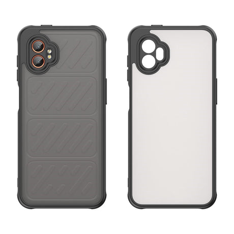 EIDERWOOD Samsung Galaxy Xcover 7 Pro Hybrid Plastik Mobil Cover m. Mat Bagside - Gennemsigtig / Sort