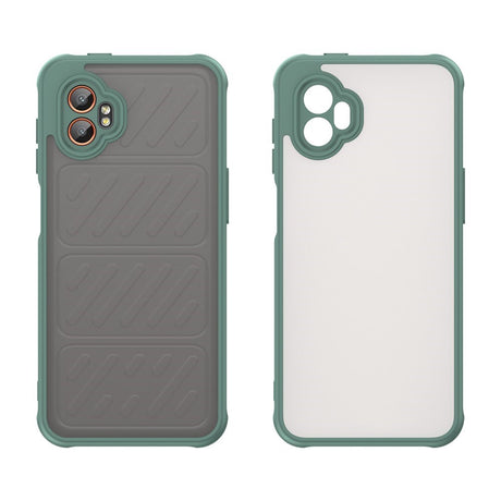 EIDERWOOD Samsung Galaxy Xcover 7 Pro Hybrid Plastik Mobil Cover m. Mat Bagside - Gennemsigtig / Grøn