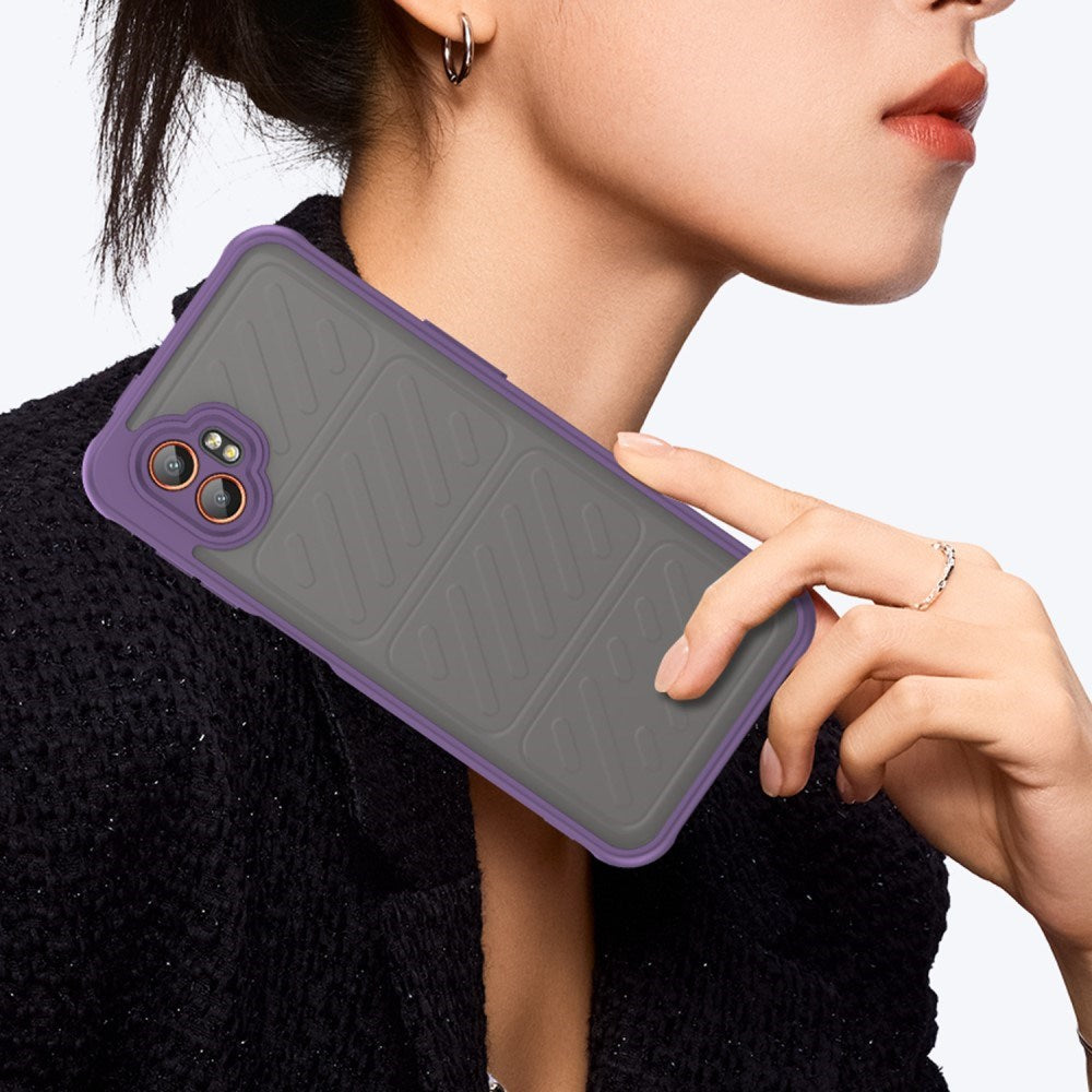 EIDERWOOD Samsung Galaxy Xcover 7 Pro Hybrid Plastik Mobil Cover m. Mat Bagside - Gennemsigtig / Lilla