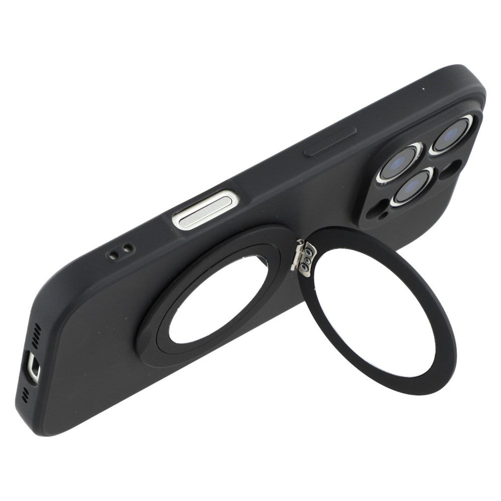 EIDERWOOD iPhone 16 Pro Hybrid Mobil Cover inkl. Kickstand m. Spejl - Sort