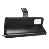 EIDERWOOD Motorola Moto E22 / E22i Blankt Læder Mobil Cover m. Pung & Strop - Sort