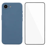 iPhone 17e / 16e Beskyttelsessæt m. Fleksibelt Plast Mobil Cover & Skærmbeskyttelse - Blå