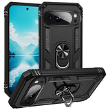 Google Pixel 10 Pro XL - EIDERWOOD Hybrid Håndværker Cover m. 360 Roterbar Kickstand - Sort