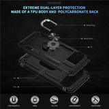 Google Pixel 10 Pro XL - EIDERWOOD Hybrid Håndværker Cover m. 360 Roterbar Kickstand - Sort