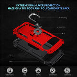 Google Pixel 10 Pro XL - EIDERWOOD Hybrid Håndværker Cover m. 360 Roterbar Kickstand - Rød