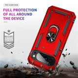 Google Pixel 10 Pro XL - EIDERWOOD Hybrid Håndværker Cover m. 360 Roterbar Kickstand - Rød