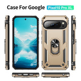 Google Pixel 10 Pro XL - EIDERWOOD Hybrid Håndværker Cover m. 360 Roterbar Kickstand - Guld