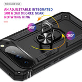 EIDERWOOD Google Pixel 10 / 10 Pro Håndværker Mobil Cover m. 360 Roterbar Kickstand - Sort