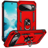 EIDERWOOD Google Pixel 10 / 10 Pro Håndværker Mobil Cover m. 360 Roterbar Kickstand - Rød