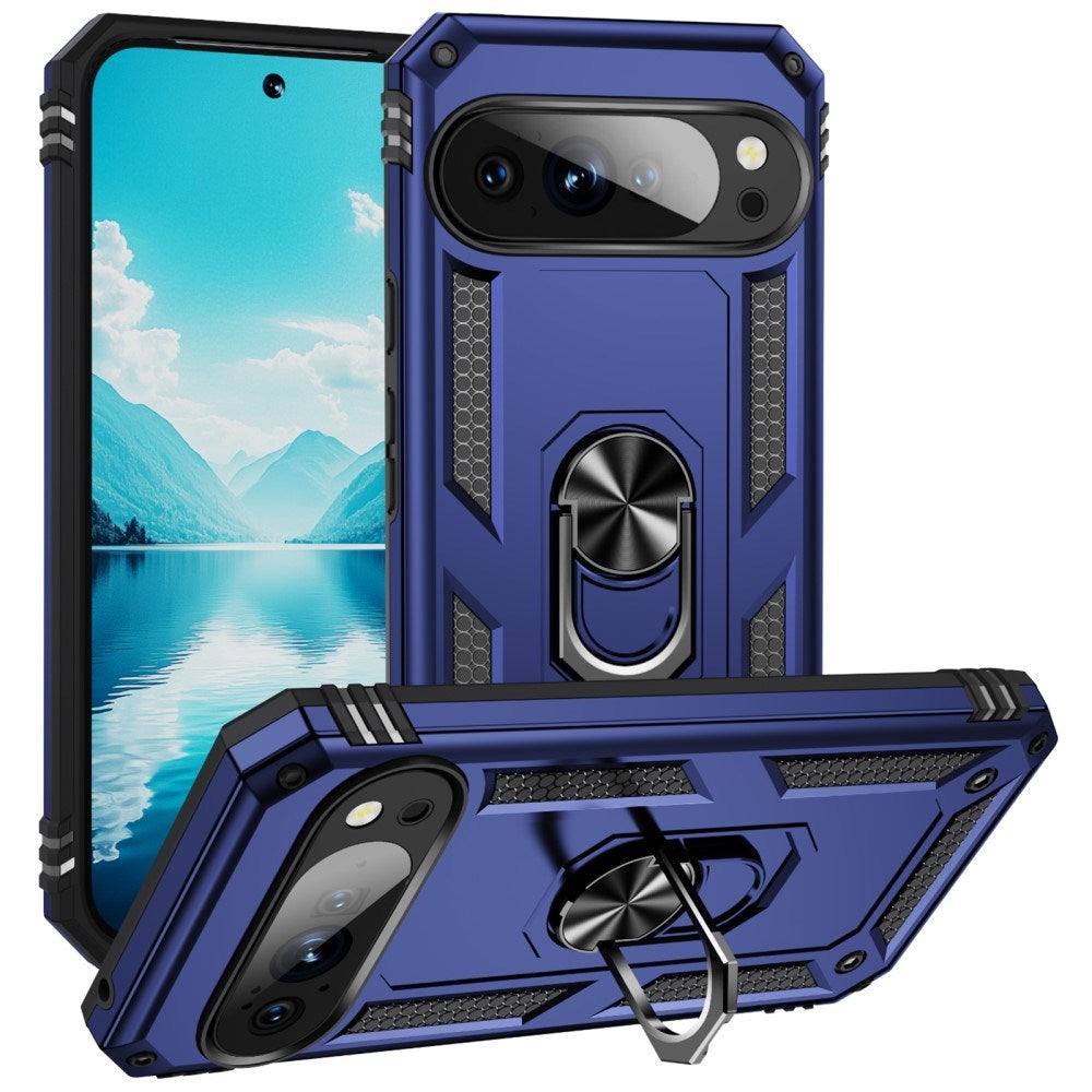 EIDERWOOD Google Pixel 10 / 10 Pro Håndværker Mobil Cover m. 360 Roterbar Kickstand - Blå