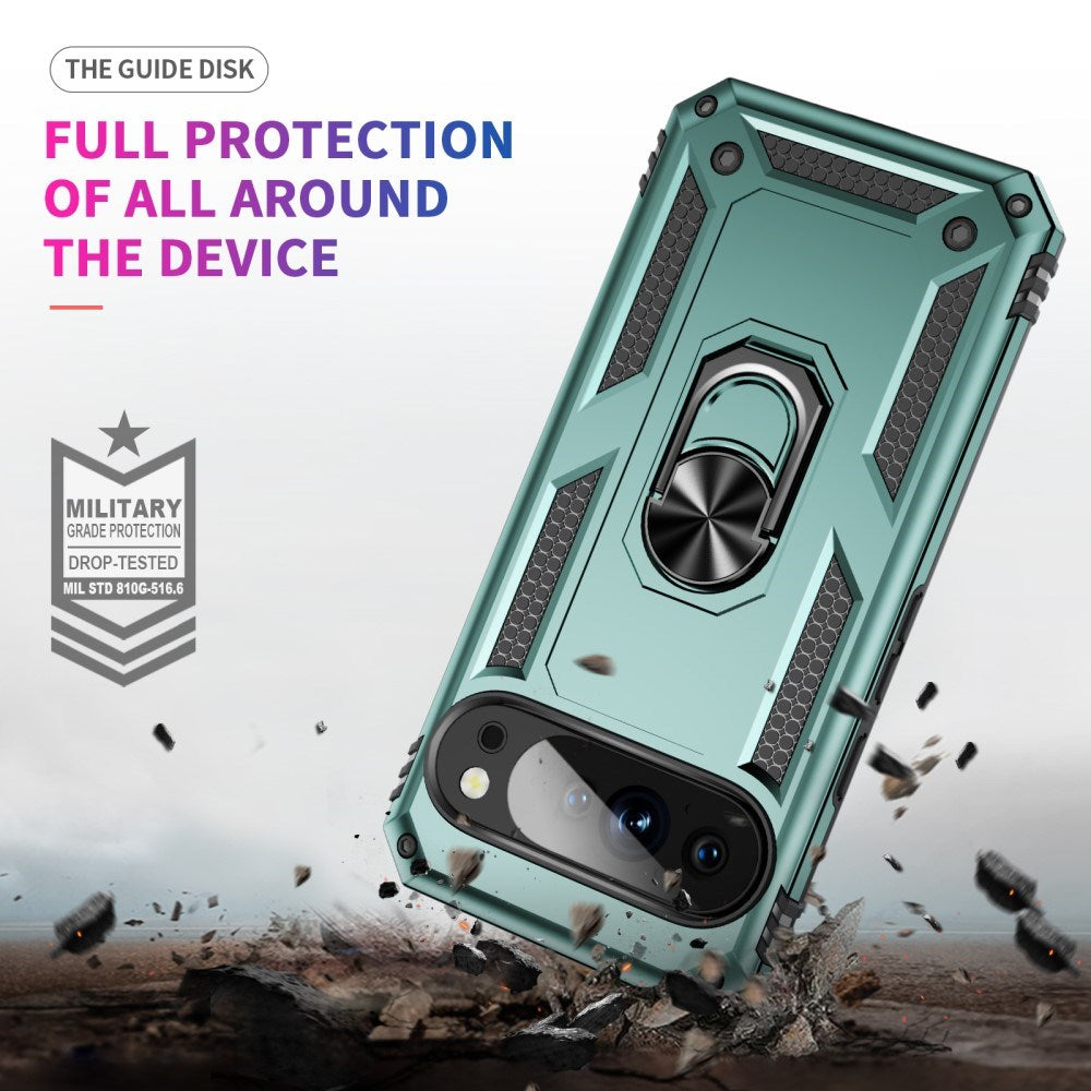 EIDERWOOD Google Pixel 10 / 10 Pro Håndværker Mobil Cover m. 360 Roterbar Kickstand - Grøn