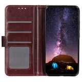 Motorola Edge 60 Fusion - EIDERWOOD Kunstlæder Flip Cover m. Kortholder & Ståfunktion - Brun