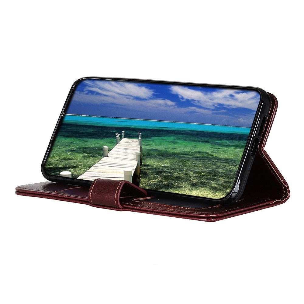 Motorola Edge 60 Fusion - EIDERWOOD Kunstlæder Flip Cover m. Kortholder & Ståfunktion - Brun