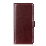 Motorola Edge 60 Fusion - EIDERWOOD Kunstlæder Flip Cover m. Kortholder & Ståfunktion - Brun