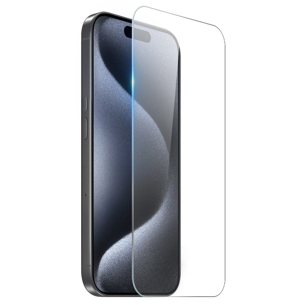 iPhone 15 Pro Max NORTHJO 2-i-1 Beskyttelsessæt m. Stødabsorberende Fleksibelt Plastik Cover & Hærdet Skærmbeskyttelsesglas - Gennemsigtig