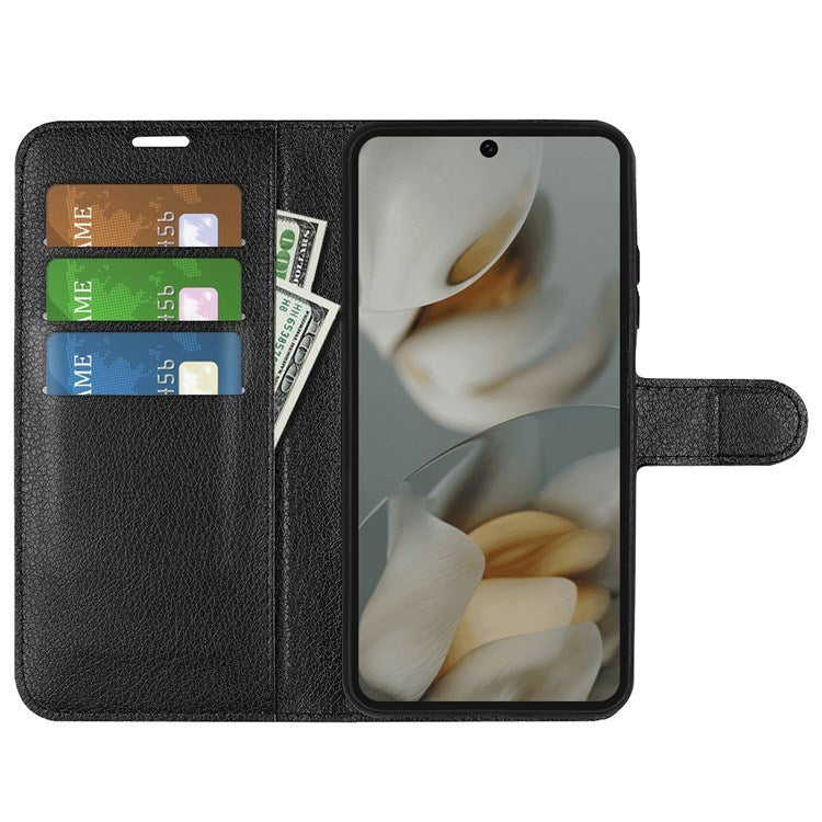 Google Pixel 10 Pro XL - EIDERWOOD Kunstlæder Flip Cover m. Kortholder & Ståfunktion - Sort