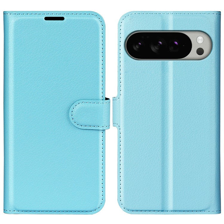Google Pixel 10 Pro XL - EIDERWOOD Kunstlæder Flip Cover m. Kortholder & Ståfunktion - Blå