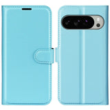 Google Pixel 10 Pro XL - EIDERWOOD Kunstlæder Flip Cover m. Kortholder & Ståfunktion - Blå