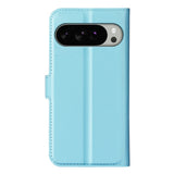 Google Pixel 10 Pro XL - EIDERWOOD Kunstlæder Flip Cover m. Kortholder & Ståfunktion - Blå