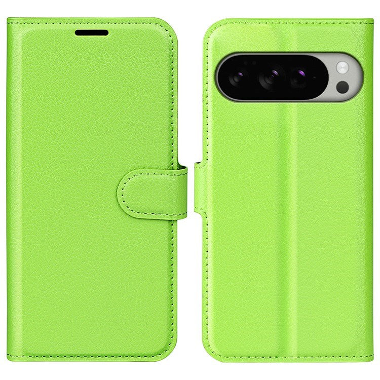 Google Pixel 10 Pro XL - EIDERWOOD Kunstlæder Flip Cover m. Kortholder & Ståfunktion - Grøn