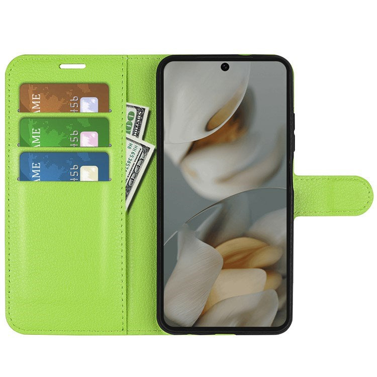 Google Pixel 10 Pro XL - EIDERWOOD Kunstlæder Flip Cover m. Kortholder & Ståfunktion - Grøn
