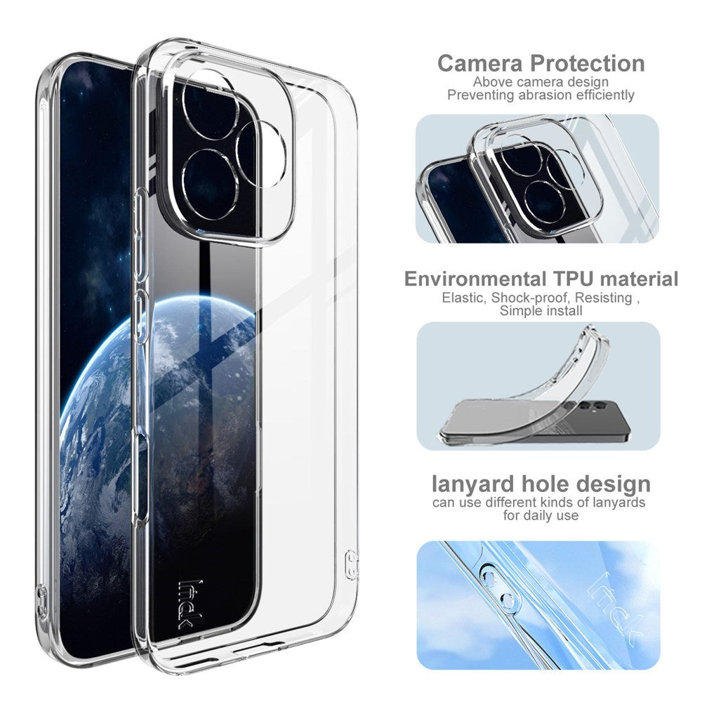 Honor 400 Lite UX-5 Series Fleksibelt Plastik Bagside Cover - Gennemsigtig