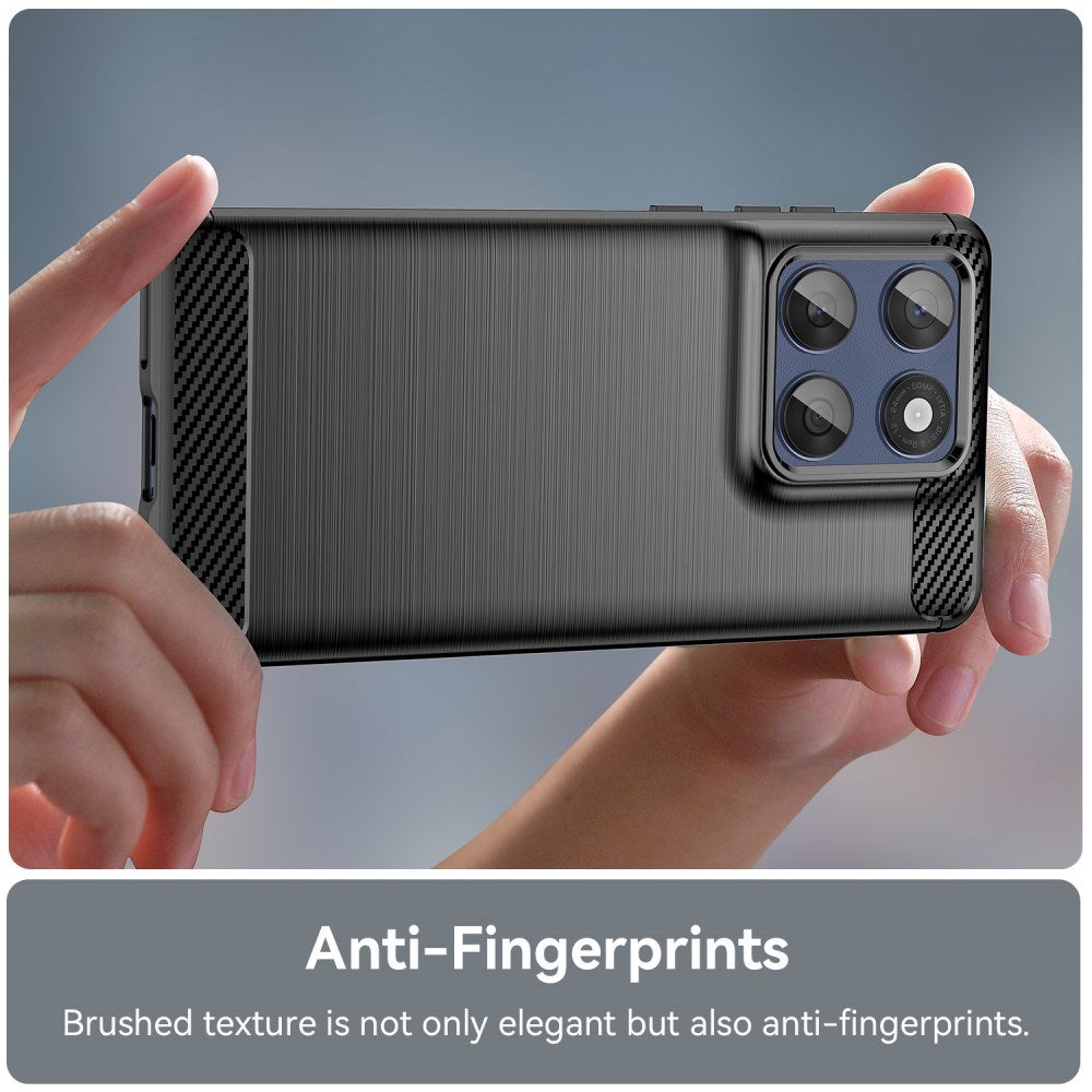 EIDERWOOD Motorola Edge 60 / Edge 60 Fusion Brushed Carbon Mobil Cover - Sort