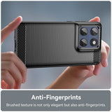 EIDERWOOD Motorola Edge 60 / Edge 60 Fusion Brushed Carbon Mobil Cover - Sort