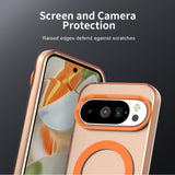 EIDERWOOD Google Pixel 10 / 10 Pro Hybrid Plast Bagside Cover - MagSafe Kompatibel - Gennemsigtig / Orange