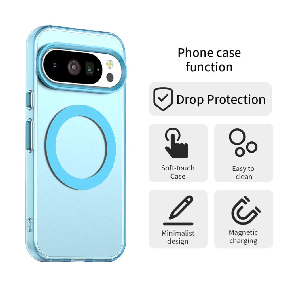 EIDERWOOD Google Pixel 10 / 10 Pro Hybrid Plast Bagside Cover - MagSafe Kompatibel - Gennemsigtig / Blå