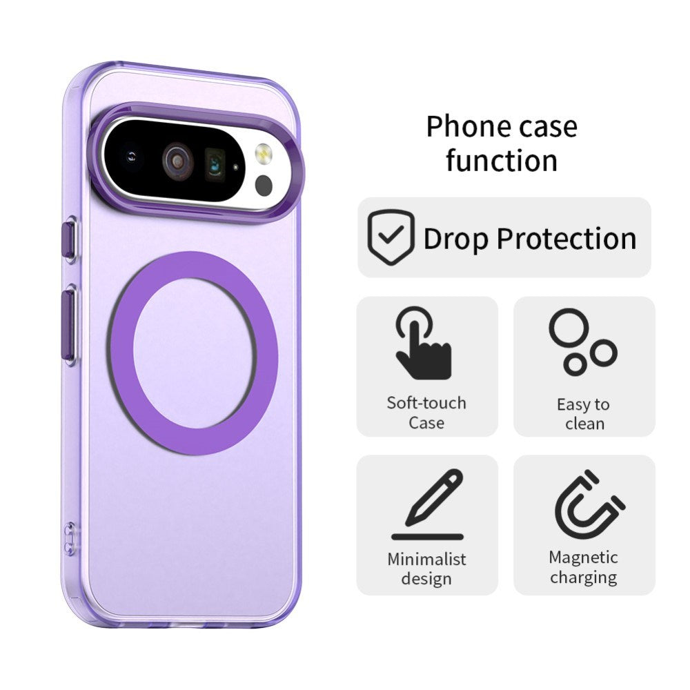 EIDERWOOD Google Pixel 10 / 10 Pro Hybrid Plast Bagside Cover - MagSafe Kompatibel - Gennemsigtig / Lilla