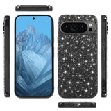 Google Pixel 10 / 10 Pro - EIDERWOOD Glitter Cover - Sort