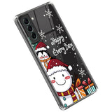 Samsung Galaxy S22 TPU Plast Mobil Julecover - Snemand og Pingvin