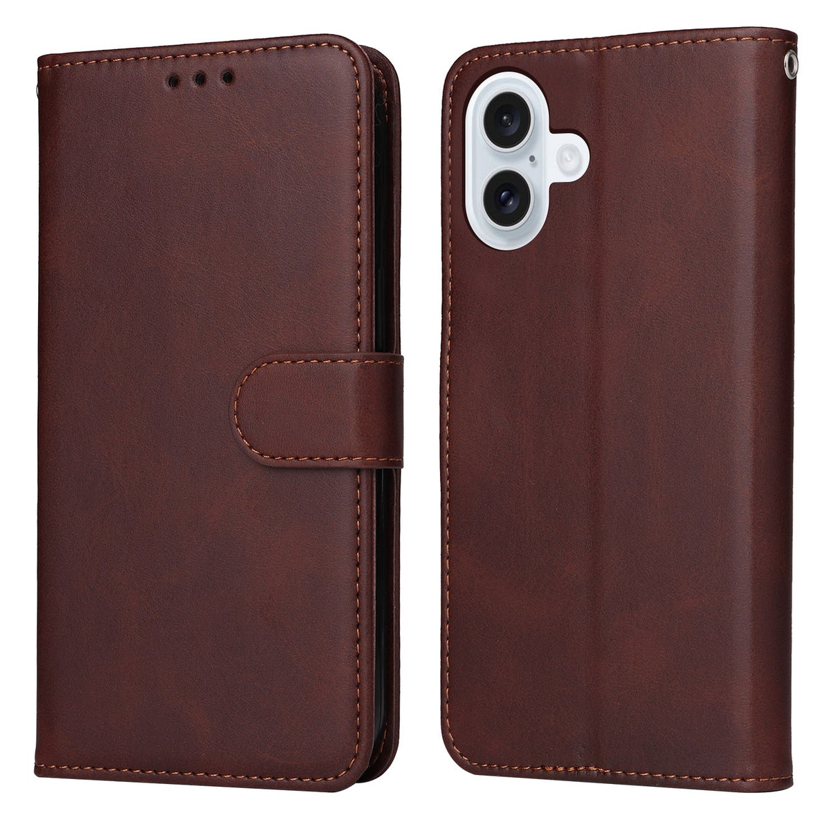 EIDERWOOD iPhone 17 Flip Cover m. Pung & Strop - Brun