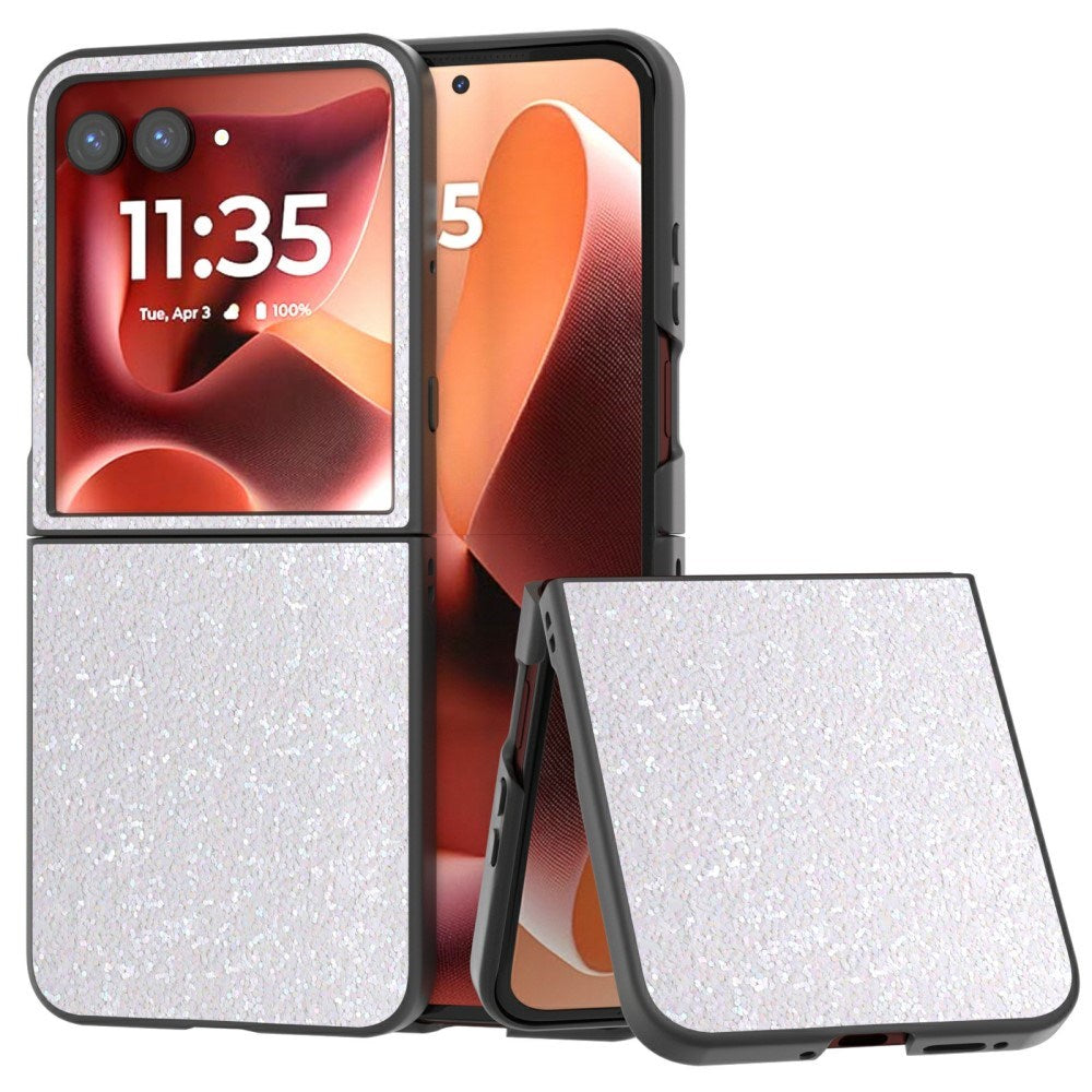 EIDERWOOD Motorola Razr 60 Ultra / Razr 70 Ultra Hård Plastik Glitter Mobil Cover - Hvid