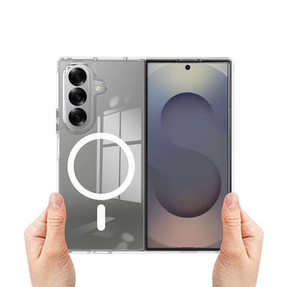 EIDERWOOD Samsung Galaxy Z Fold7 Hybrid Plastik Mobil Cover - MagSafe Kompatibel - Gennemsigtig