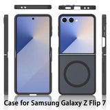 EIDERWOOD Samsung Galaxy Z Flip7 Mat Hybrid Bagside Cover - MagSafe Kompatibel - Gennemsigtig / Sort