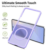 EIDERWOOD Samsung Galaxy Z Flip7 Mat Hybrid Bagside Cover - MagSafe Kompatibel - Gennemsigtig / Lilla