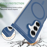 EIDERWOOD Samsung Galaxy Z Fold7 Mat Hybrid Bagside Cover - MagSafe Kompatibel - Gennemsigtig / Blå