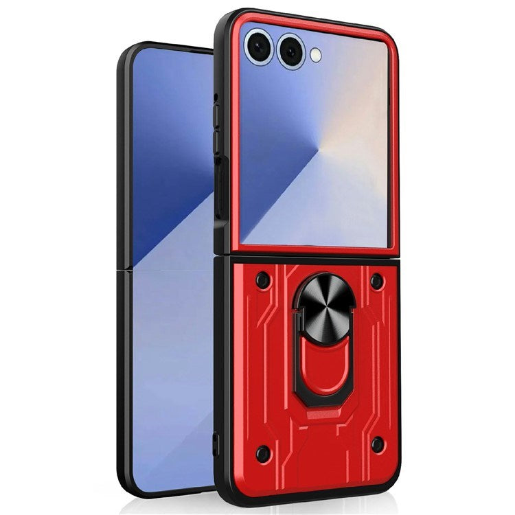 Samsung Galaxy Z Flip7 - EIDERWOOD Hybrid Håndværker Cover m. Kickstand - Rød
