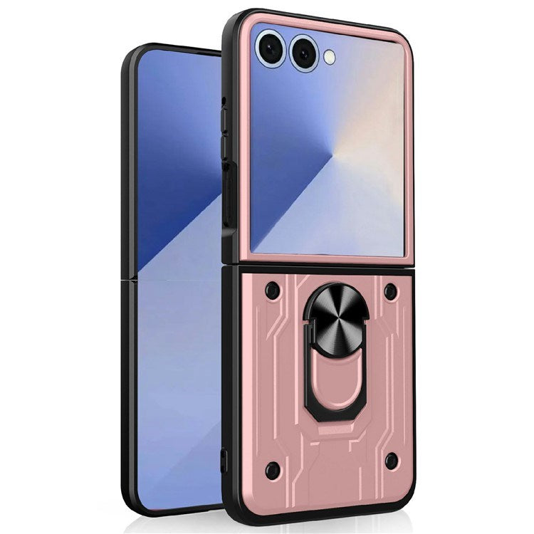 Samsung Galaxy Z Flip7 - EIDERWOOD Hybrid Håndværker Cover m. Kickstand - Lyserød