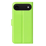 EIDERWOOD iPhone Air Litchi Flip Cover m. Pung & Stander - Grøn