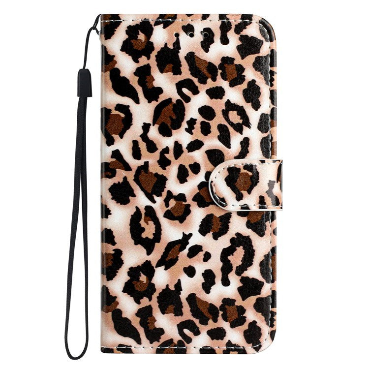 EIDERWOOD iPhone 17 Pro Imiteret Læder Flip Cover m. Pung & Rem - Leopard