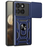 Motorola Edge 60 Pro - EIDERWOOD Hybrid Håndværker Cover m. Magnetisk Kickstand & Cam Slider - Blå